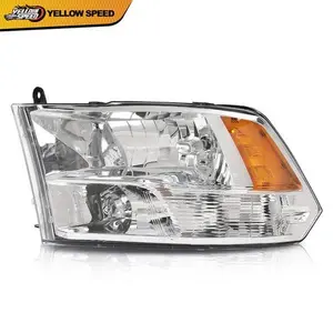 Fit For 2009-2018 Dodge Ram 1500 2500 3500 Chrome Headlights Driver Side Lamps