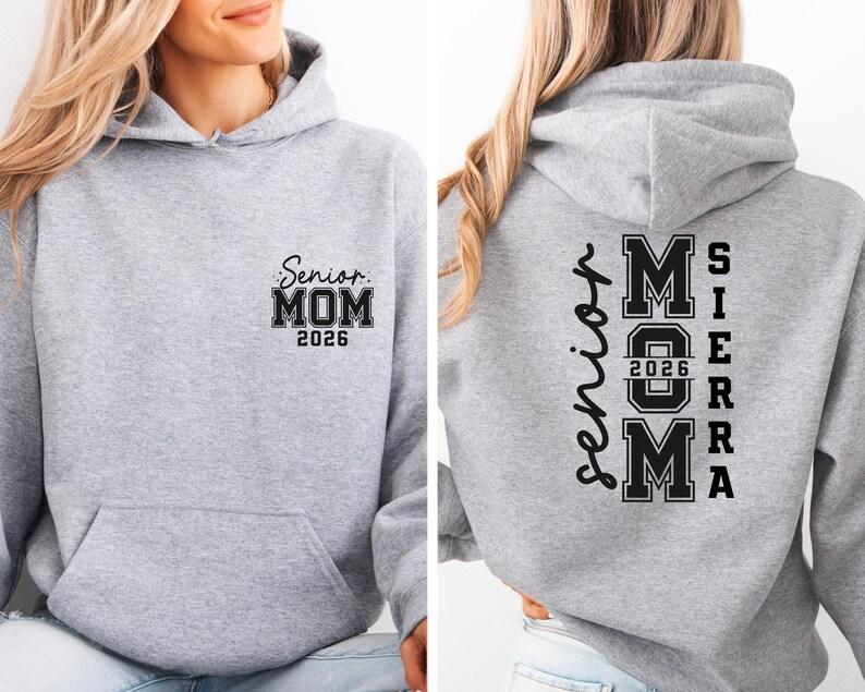 Senior Mom 2026 Shirt - Sweatshirt - Hoodie, Graduation 2026 Mom, Senior Gift Graduation, Matching Family Senior Mom 2026, Class Of 26 Crewneck Tee