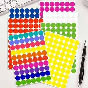 700 Colorful Self-Adhesive Round Stickers Set, Vibrant Paper Labels for Crafts and Organizing, Decoration Sticker, Organizational Aid, Ideal for Events and DIY Projects