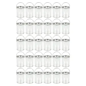 Bulk Clear Plastic Paint Bucket Containers - 30 Pc.