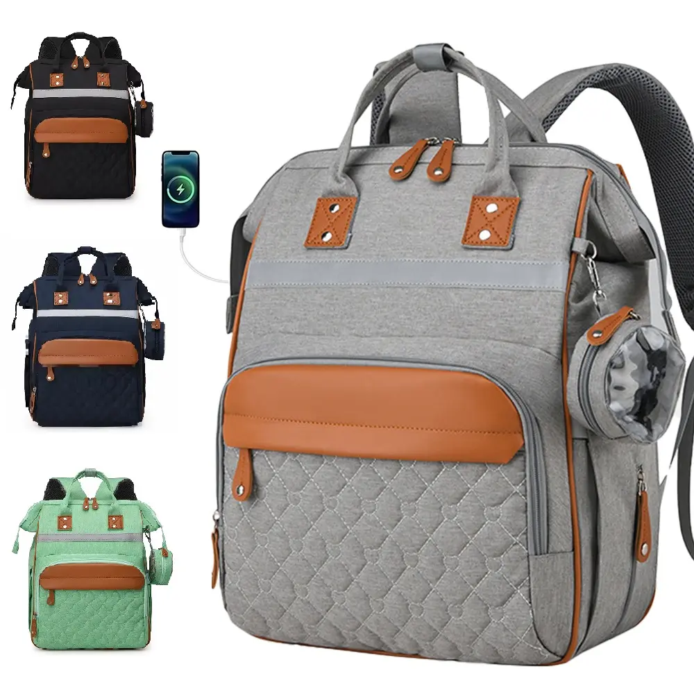 Diaper Bag Backpack Ba by Bag, Ba by Girl Boy Diaper Bag for Dad Mom with Pad, 16 Pockets, Pacifier Case, Large Diaper Bags Unisex for Travel Diaperbags