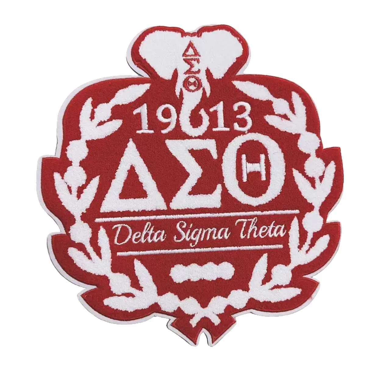DST Delta Sigma Theta 1pcs Official 1913 Embroidered Iron-On Patch, Cotton Fabric Accessory for Clothing & Gear, Fashion Dressmaking Item for All Ages Everyday Wear