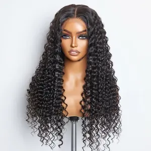 5x5 Glueless Lace Closure Wig 180% Density Deep Wave