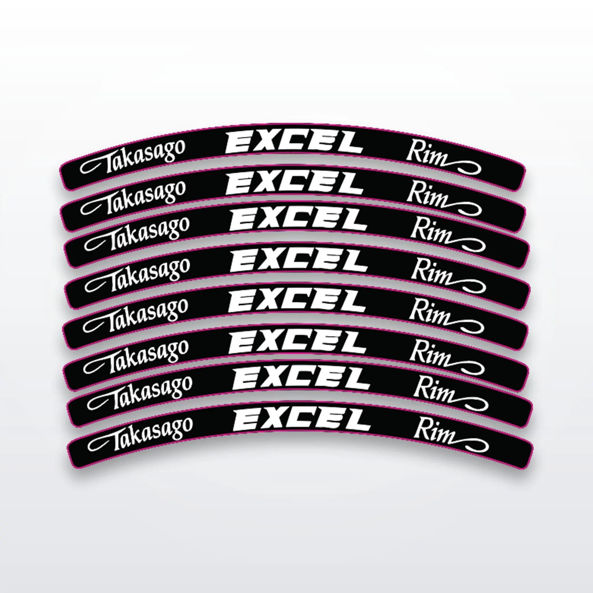 Excel Rim Decals - Precision Cut Motorcycle Wheel Rim Stickers, UV Stable Vinyl