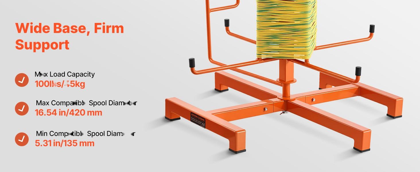 Cable Dispenser Floor Mount Or Stud Mounted Portable Cable Management System For Electrical Wiring In Industrial Facilities And Retail Environments Heavy Duty Cable Organizer For Reels And Coiled Cables Runs
