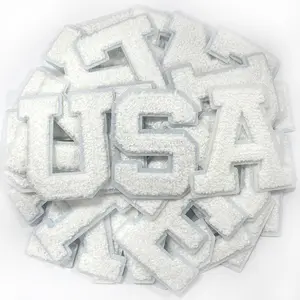 78Pcs Chenille Letter Iron On Patches A-Z Alphabet Self Adhesive Embroidered Applique Cute Accessories for Diy Clothing Jeans Backpacks Hats Jackets