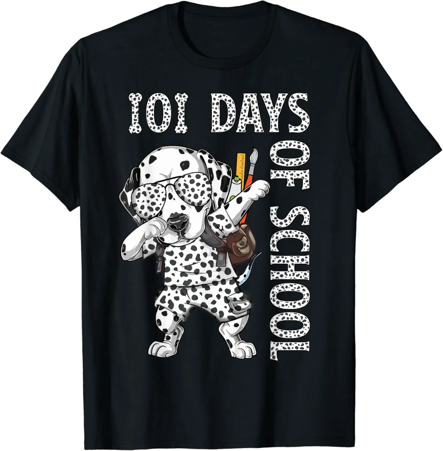 101 Days School Dabbing Dalmatian Dog Teachers Kids T-Shirt - Jenniferlau Shop 82B09PDXPX3Z