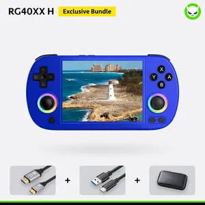 Anbernic RG40XX H Game Console【Buy 1 Get 1 HDMI 4K Cable+1 Fancy Case+1 Type-C Cable】4-inch IPS Screen 640*480 Linux 64-bit H700 Quad-core ARM Cortex-A53 3200mAh 5G WiFi Bluetooth HDMI Output Ready to Play Gift Package