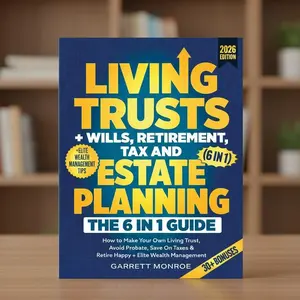 Living Trusts + Wills, Retirement, Tax & Estate Planning – 6-in-1 Wealth Strategy Guide – Create Your Own Trust, Avoid Probate, Save on Taxes & Retire Happy – Complete Financial Planning Book for Families & Retirement Security