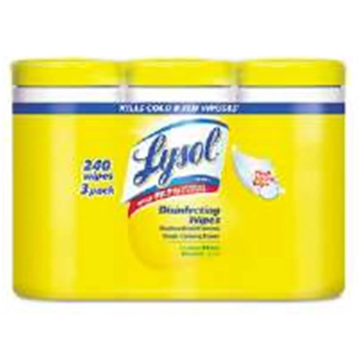 Reckitt Benckiser Scented Disinfecting Wipes (19200-84251) - 3-Pack 7x8in Lemon & Lime Fragrance, Bleach-Free Consumer-Grade Towels for Kitchen, Stainless Surfaces, Toilet