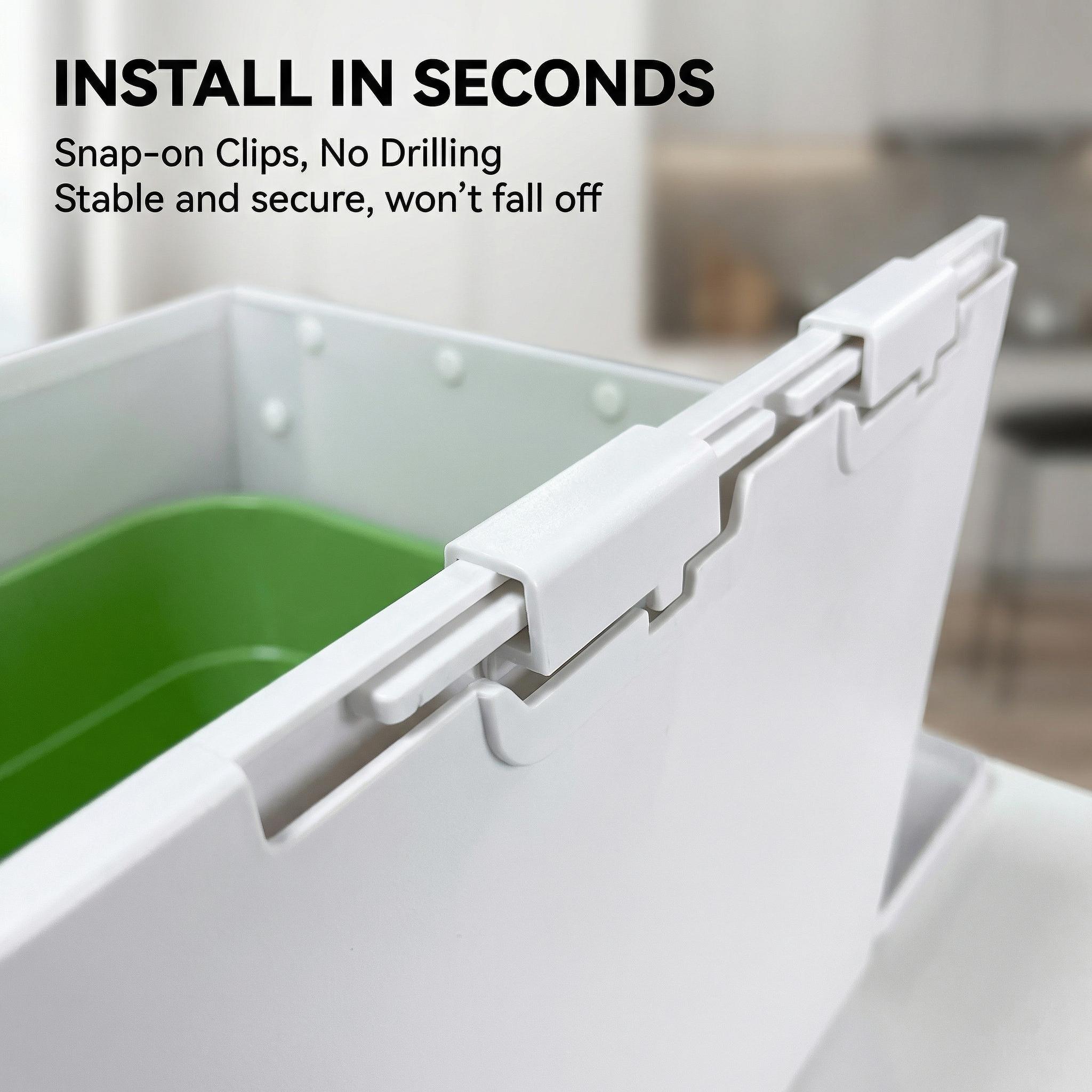 Foldable Cat Litter Box Splash Guard Set - 3PCS Anti-Pee/Scatter Shields BPA-Free Universal Fit 23.62INx15.75IN Extra-Tall 11-Inch Design for Busy Households