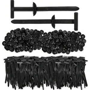 100 universal nylon clip fasteners, multifunctional plastic cable tie tool suitable for automotive repairs, everyday maintenance, and multi-scene applications, heavy-duty self-locking nylon clip mounting base