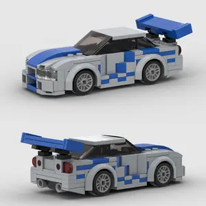 Speed Champion Car Building Blocks, 203pcs/set Race Car Building Blocks Model, Creative Blocks Building Toy, Birthday Gift for Kids