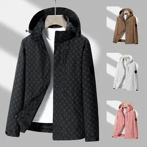 Spring and Autumn Hooded Jacket Men's Waterproof Windproof Shell Jacket Green Outerwear Top Is Now Approved Black Menswear workout clothes women Coats Layer Stylish Casual Long Sleeve Gamis