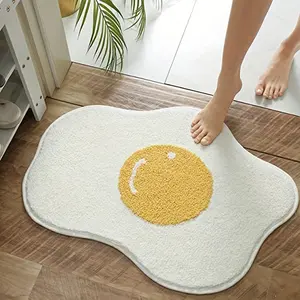 Egg Bath Mat, Extra Soft Absorbent Bath Rug, Non-Slip Comfortable Bathroom Rug, Carpet for Kitchen, Shower, Bath Room, Machine Wash Dry