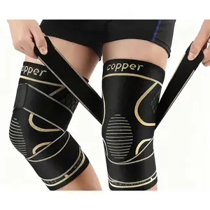 Copper Ion Sports Knee Pads Ring Pressurized Basketball Slow Shock Pads Riding Mountaineering Breathable Knee Pads