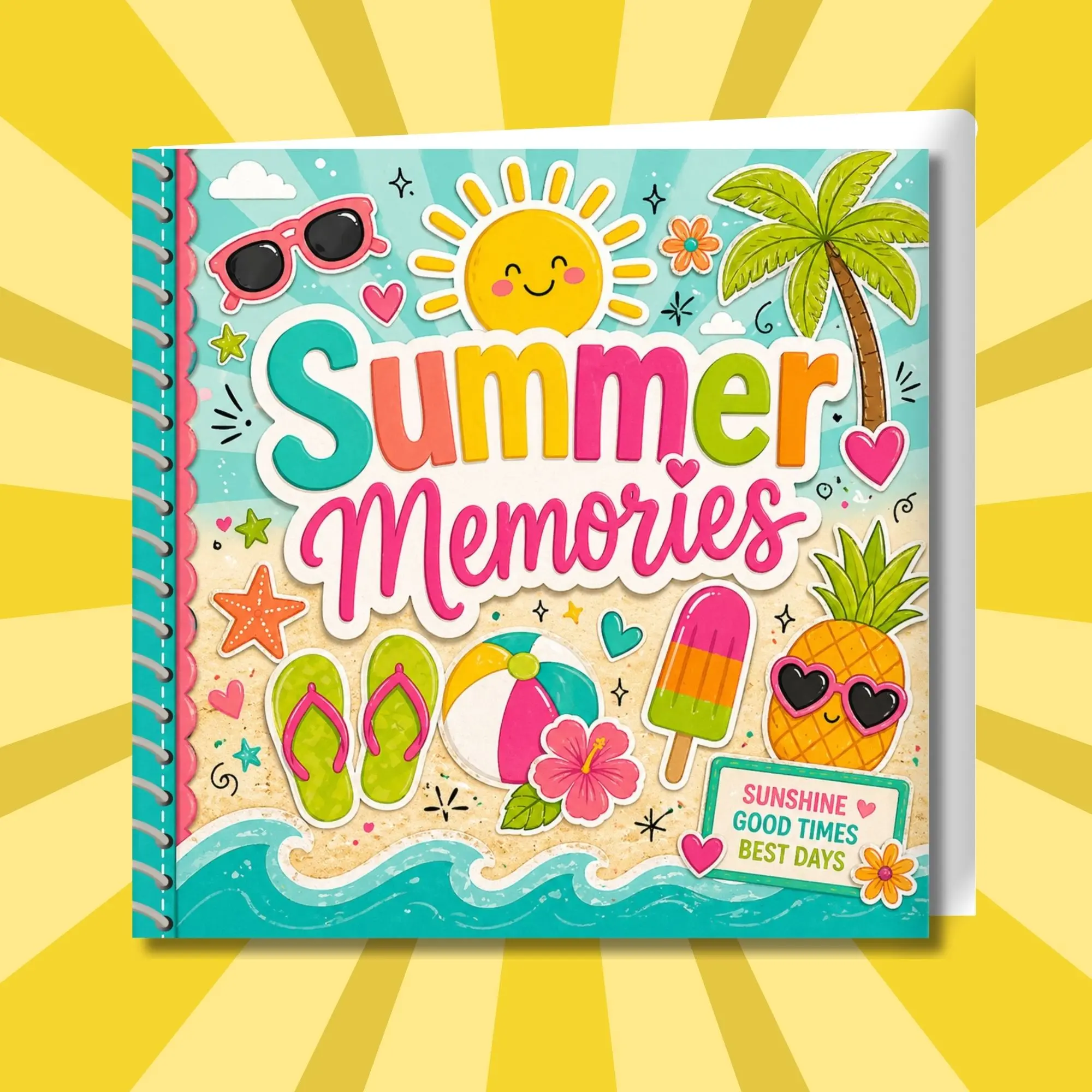 Summertime Scrapbook- Fully Designed Layout Pages