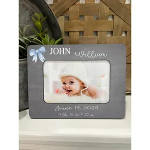 Baby Boy Birth Announcement Picture Frame For Baby Boy New Parents Baby Gift For Newborn Baby Boy Gift Personalized Custom Baby Gift For Boy