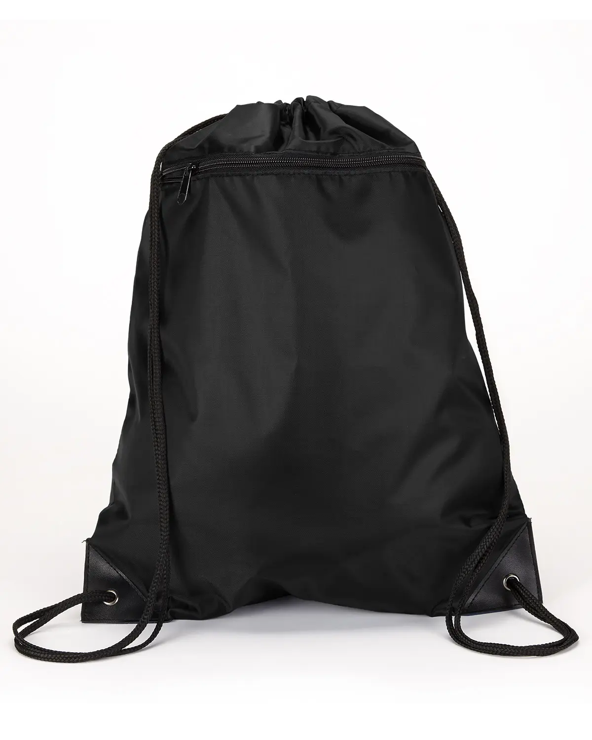 Ultra Club 8888 Zipper Drawstring Backpack - 210D Nylon, Metal Accents, Lightweight Workout Sport Bags for Gym & Casual Everyday Use