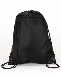 UltraClub Zipper Drawstring Backpack - 8888 - Lightweight, Versatile, Gym, Sports, Everyday Use, Travel