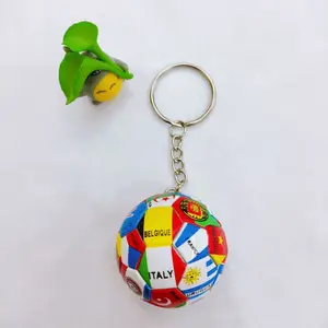 1-pc Mini Soccer Ball Keychains – World Cup National Flag Football Keyrings, Durable PU Leather Sports Charms for Backpacks & Keys, Perfect Souvenirs & Gifts for Soccer Fans, Teens & Sports Enthusiasts for Daily Use & Match Days