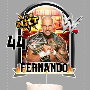 Karrion Kross 3D Cake Topper for WWE Fans Customizable Name & Age Perfect for Birthdays & Special Occasions Enhances Cake Look Ideal for Parties