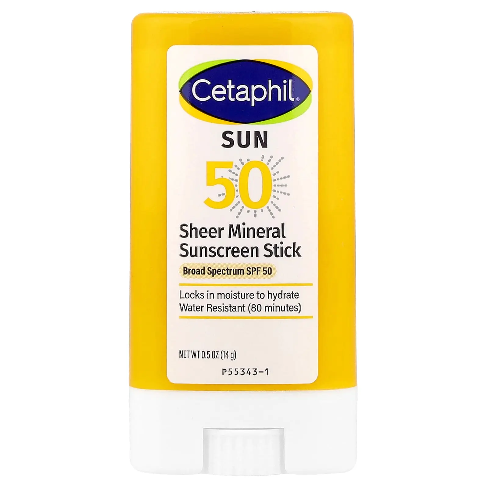 Cetaphil Sheer Mineral Sunscreen Stick, SPF 50, 0.5 oz (14 g) | HSA/FSA Eligible