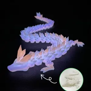3D Printed Dragon Statue, Color Gradient Design, Creative Desktop Decor, Home Decoration, Rainbow Crystal Dragon Egg Ornament