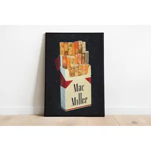 Mac Miller Poster Matte Print, Mac Miller Cigarette Poster, Mac Miller Art, Rap Poster, Dorm Room Poster
