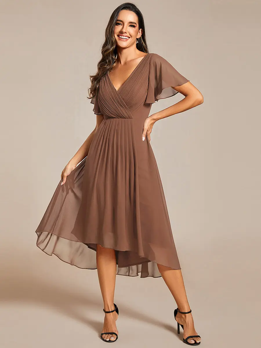 white christmas dresses Sleeveless Halter Neck Chiffon Midi Wedding Guest Dress with A-Line white christmas dresses Sleeveless Halter Neck Chiffon Midi Wedding Guest Dress with A-Line