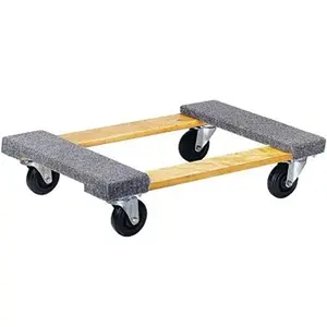 WorldWide Sales Online Furniture Appliance Dolly 30" x 18" Wood with Carpet – import_2021_10_29_212114, Packing Supplies