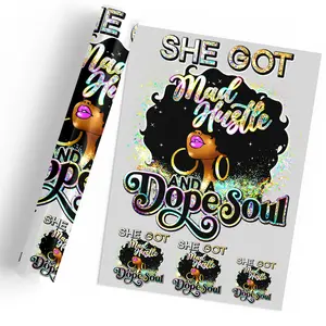 Ready to Press 4-Pack, 6-Pack, 8-Pack or 10-Piece She Got Mad Hustle and a Dope Soul Ready to Press DTF Heat Transfer for T-Shirt DIY Printing Business