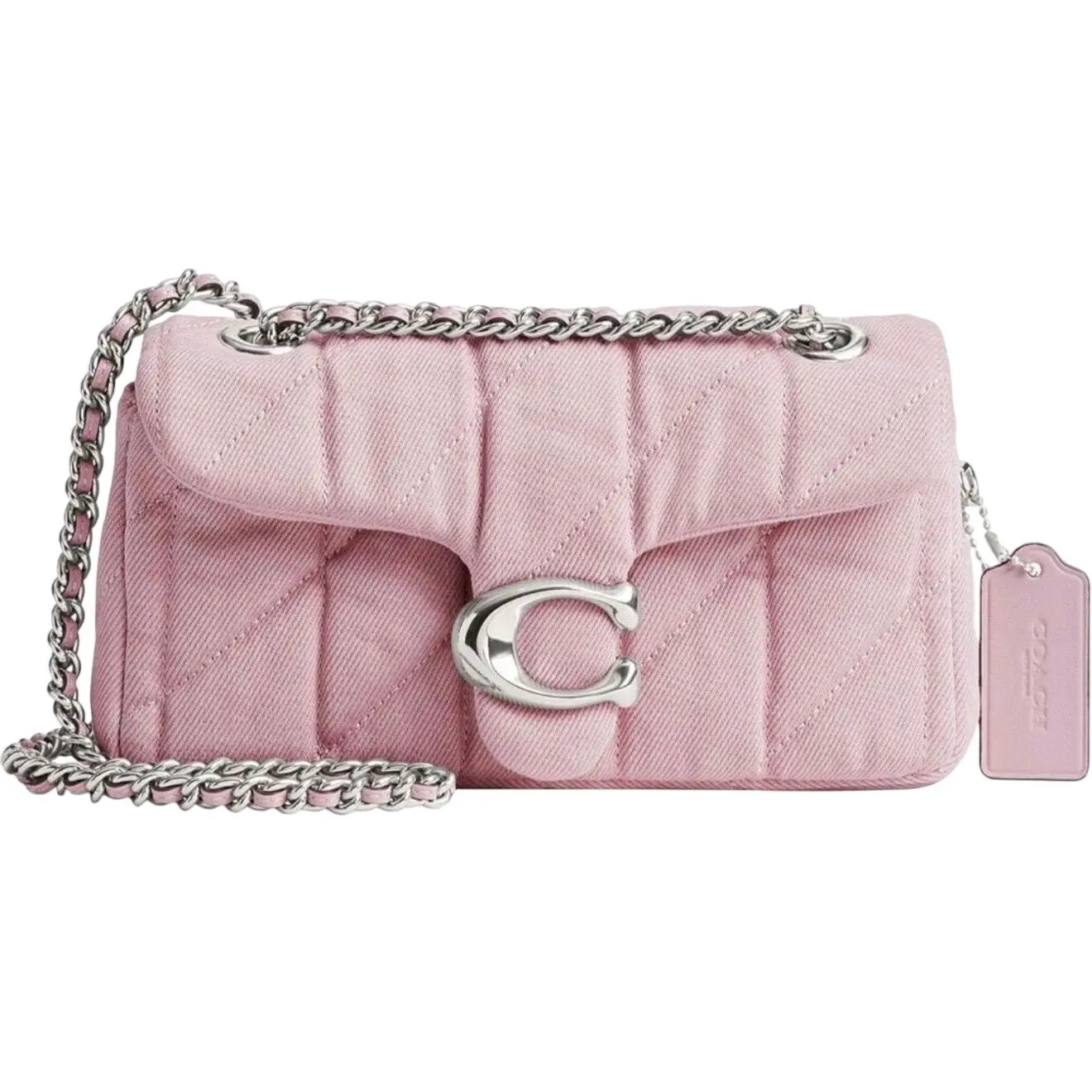 Pre-owned coach Denim Crossbody Bags Tabby 26 Shoulder Bag in Pink Denim
