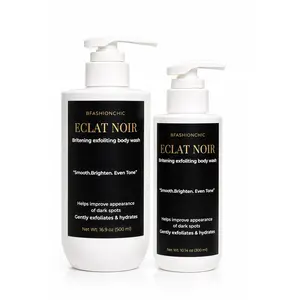 Eclat Noir Brightening Complex Glow Set - 3-Step System for Smoother Brighter Skin with Vitamin C & Licorice Complex for All Skin Types - Moisture Body Care Exfoliate - Exfoliant Korean Hydrating