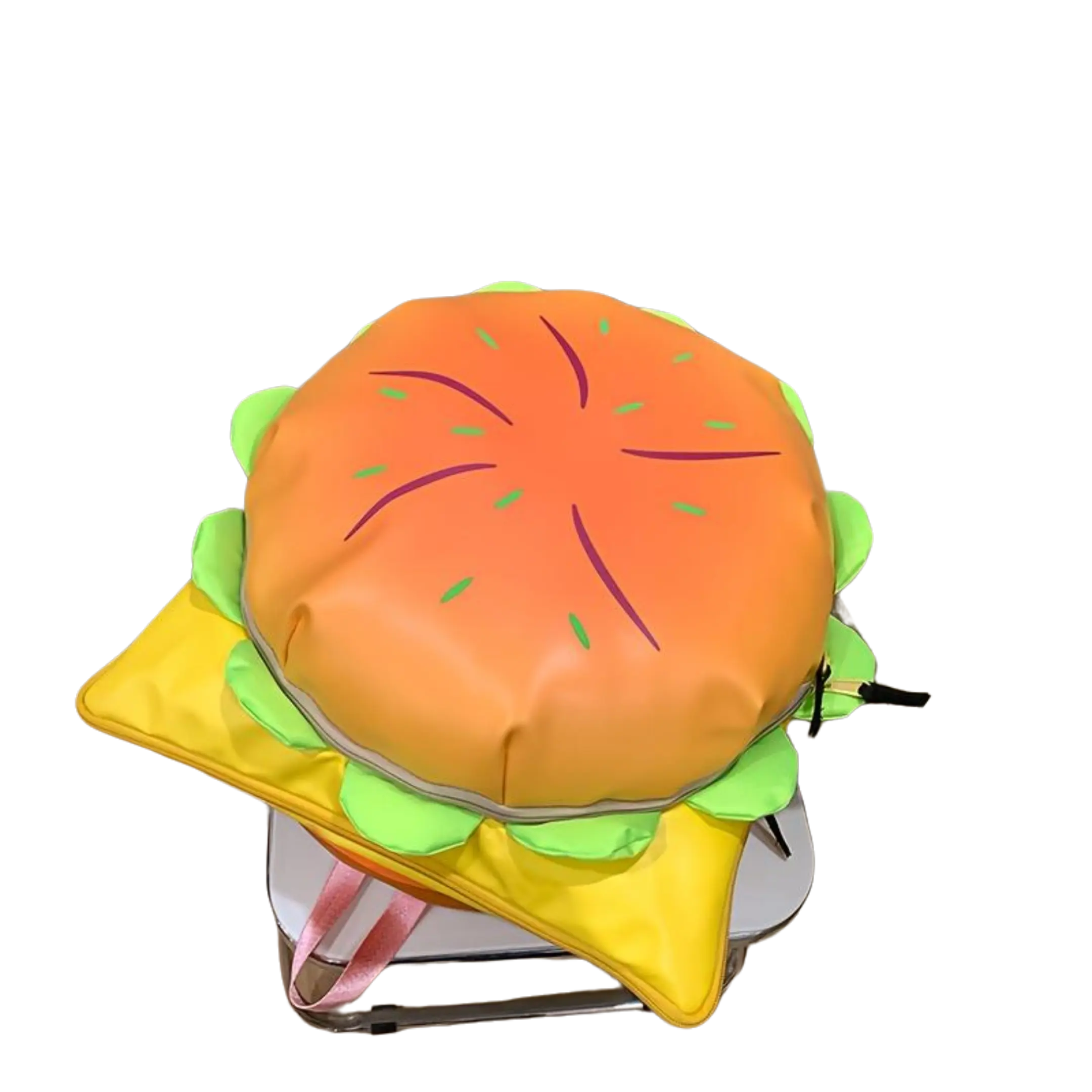 Ins New Cartoon Cheese Cute Versatile Backpack, Hamburger Large Capacity Multi-Layer Shoulder Bag Water Resistant Travel Laptop Waterproof Miffy Leather Pen