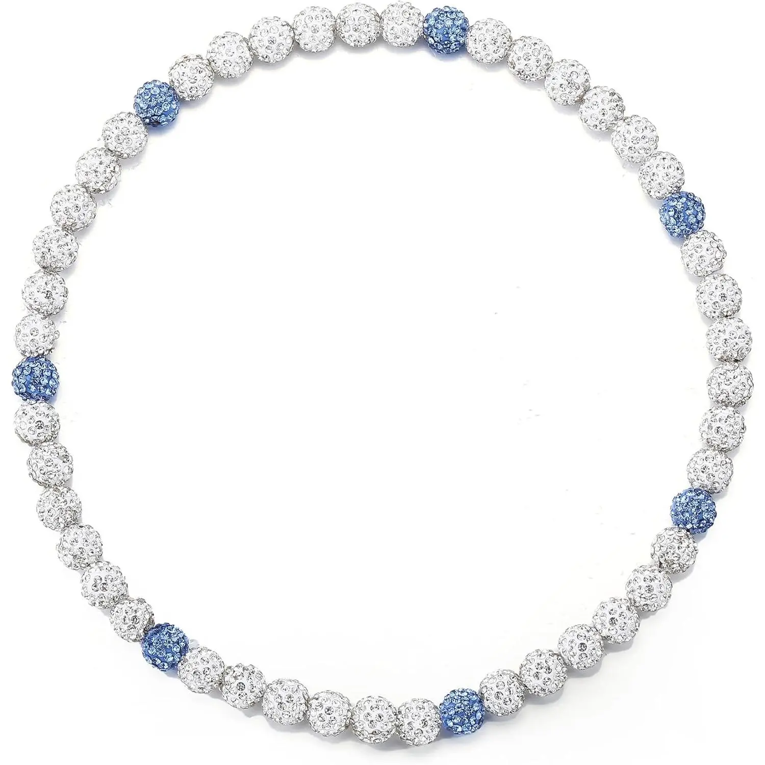 Baseball Beaded Chain Necklace for Men, Baseball Necklace Gifts for Boys,Diamond Rhinestone Discoball Baseball Dirp Accessories Necklace Gifts for Baseball Team Lovers