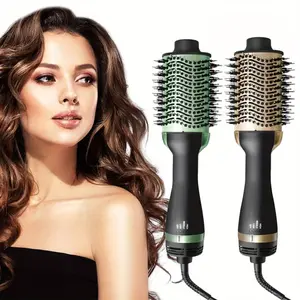 Multifunctional hot air brush, hair dryer, hair straightener, curling comb in one step, professional salon hair styling tool, best gift for women Heated Curler Curlingiron