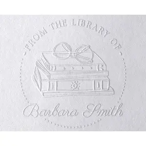 Custom Book Embosser Stamp | Personalized Library Stamp | Choose From 12 Designs | Embosser, Wood, Self Inking | Ideal Gift For Book Lovers