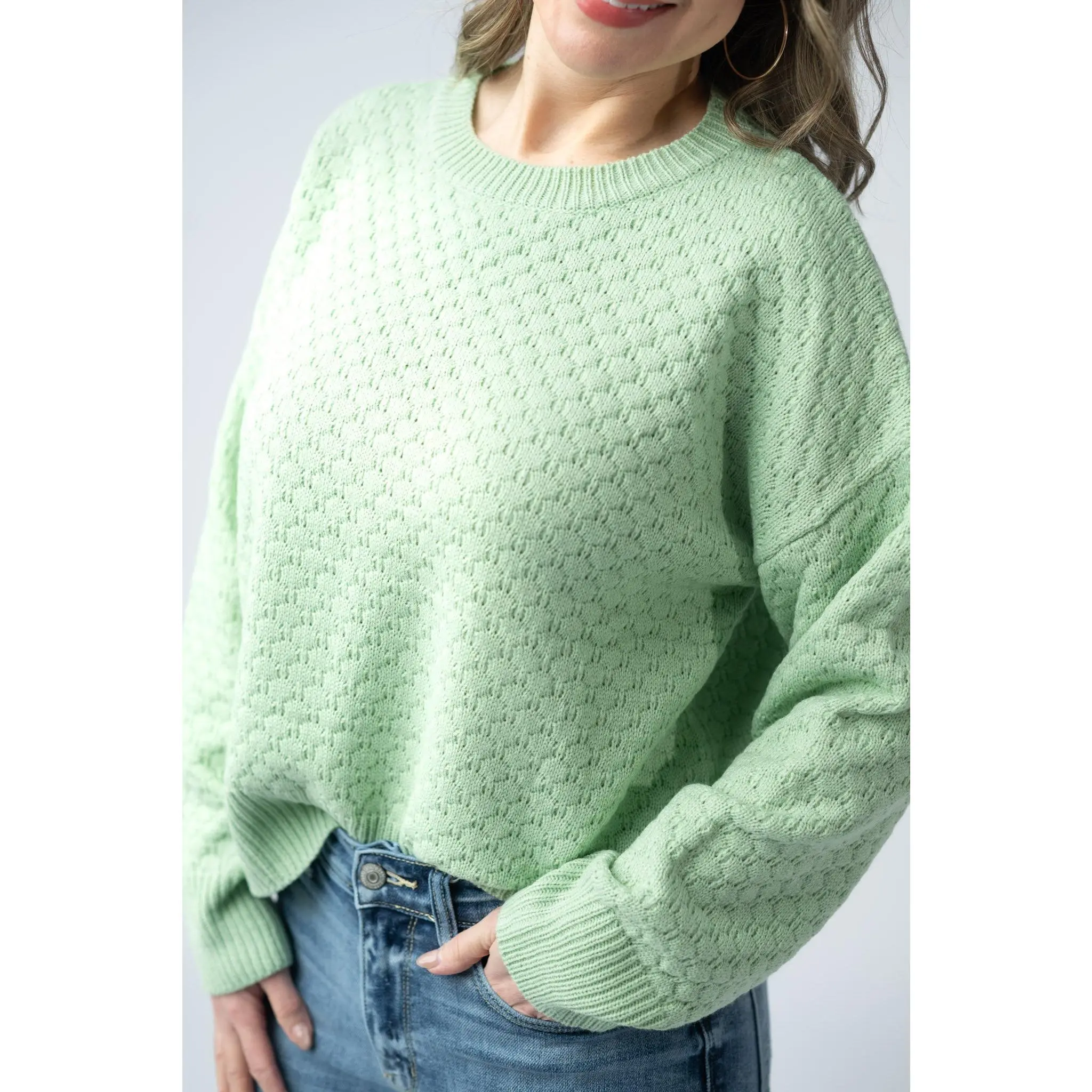 *Gianna Pullover Sweater - Spring Sage Green*