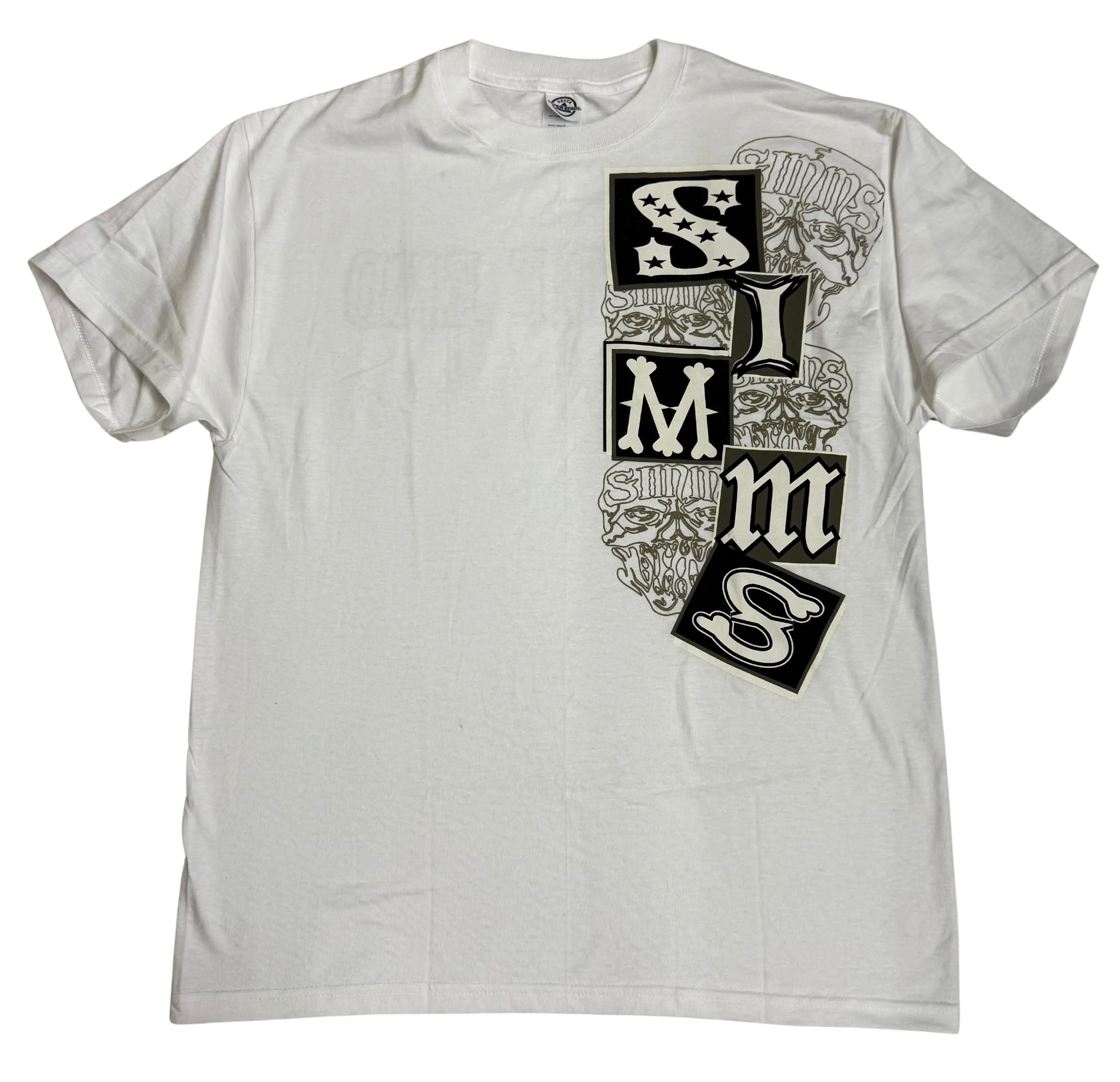 SIMMS 4 Skull Tee -White