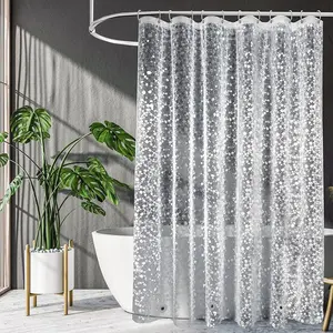 Geometric Pattern Shower Curtain, Modern Simple Waterproof Shower Curtain with 12pcs Hooks, Bathroom Supplies, Shower Curtain Sets