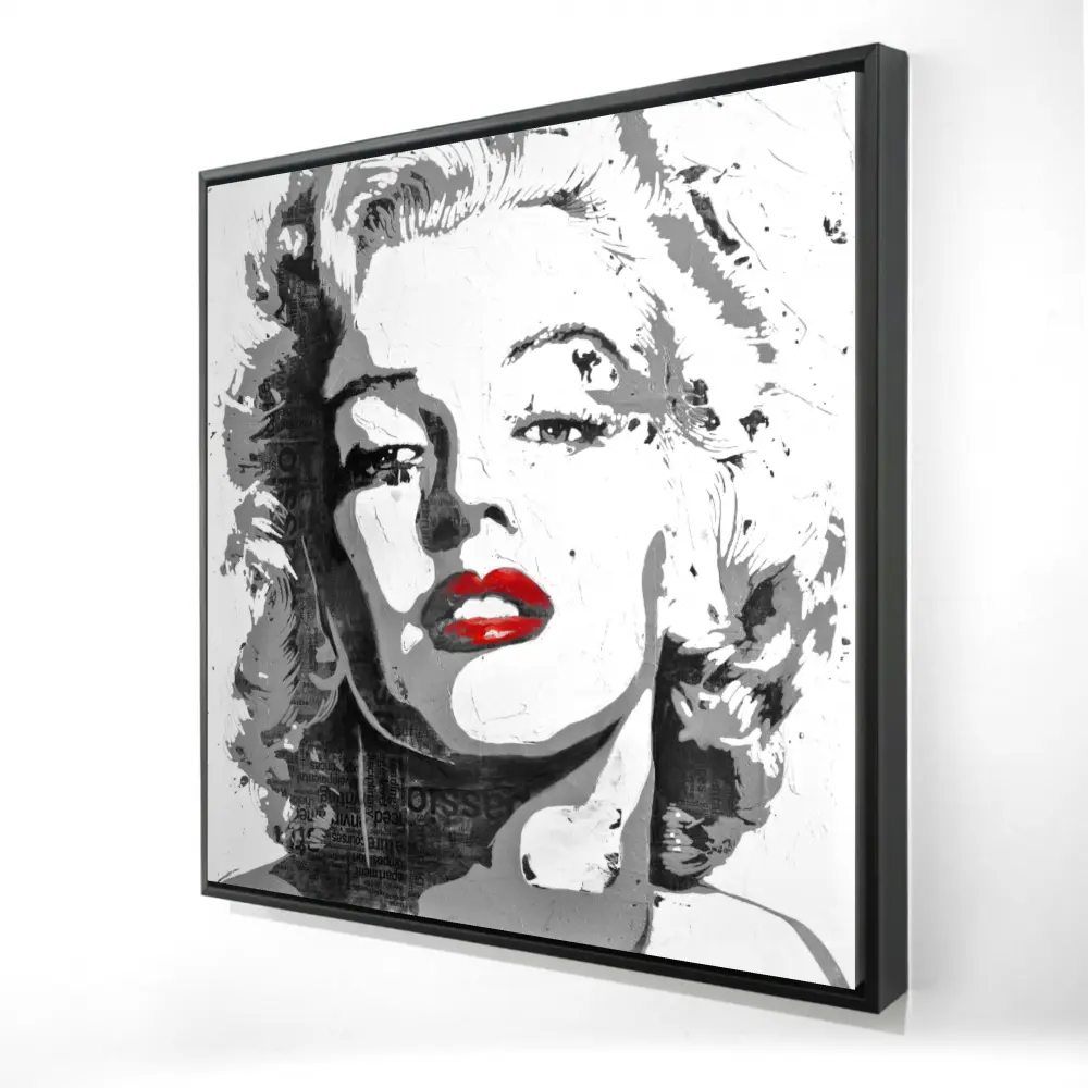 360 stand Retro Glamour Marilyn Monroe Framed Artwork - 36x36 in Vibrant Wall Print, Home Decoration, Room Decor Supplies, Artistic, Photo