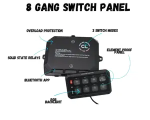 8 Gang Switch Panel with Bluetooth