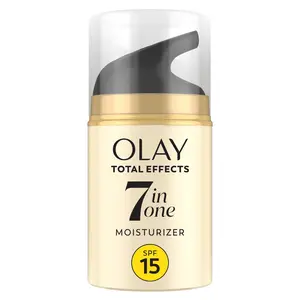 Olay SPF 15 Total Effects Face Moisturizer - Nourishing, Hydrating, Firms, Smooths, Brightens, Oil-Free, Fragrance-Free, 1.3 oz