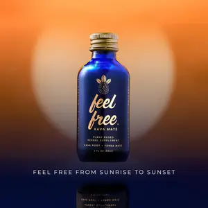 feel free Kava Maté tonic 12-Pack Case (24 Servings) | 2oz (59ml) Bottles