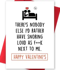 Valentine’s Day Card for Him – Funny Romantic Love Card Gift for Husband, Boyfriend or Men, Perfect Valentine, Birthday & Anniversary Card for Him