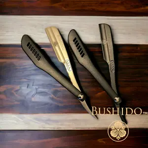bushido pinch top changeable blade straight razor with close shave ergonomic  Comfort handle design. made from Japanese steel. Quick and easy disassembling for easy cleaning and disinfecting.