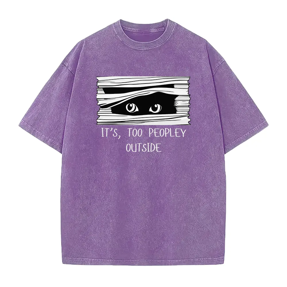 It's too people outside Funny Black Cat Shirt Antisocial Funny Introvert Gift, Humorous Sarcastic Shirt, Gift for Friend, Introvert Shirt