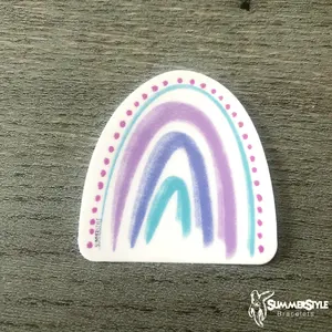 Purple Pastel Rainbow Waterproof Sticker, Rainbow Sticker, Waterproof Decals, Stickers, Water Bottle Stickers, SummerStyle Bracelets