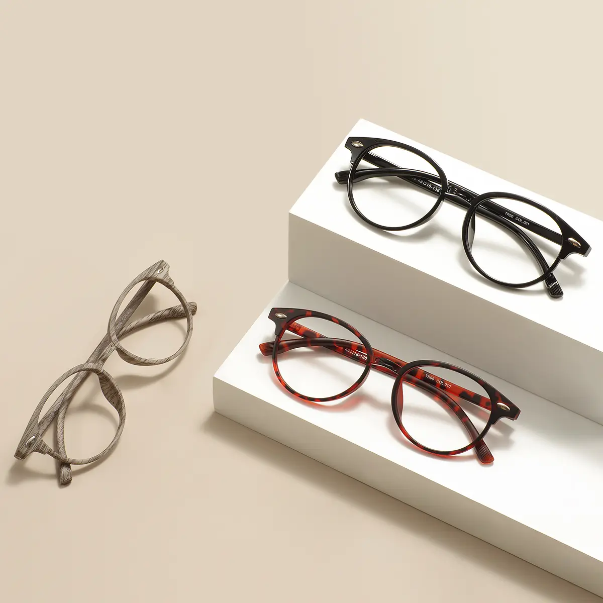 Colorful Plastic Men and Women TR90 Round Spectacle Full Rim Small Size Eyeglasses Frames For Optical Prescription Lenses